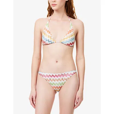 Missoni Womens Multi Micro Zig-zag Pattern Bikini Set In Multi