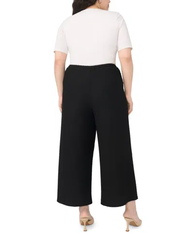 Vince Camuto Plus Size Mid-rise Pull-on Pants In Black
