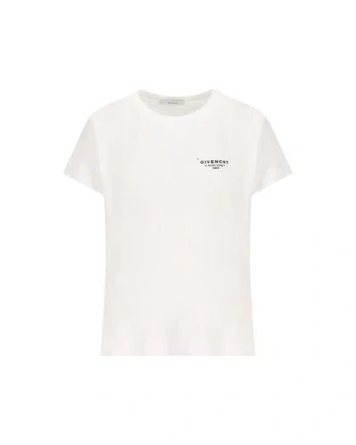 Givenchy T-shirt In Cotton With Stamp Print In White