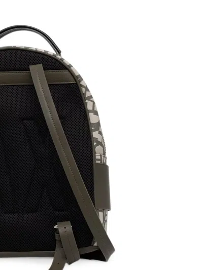 Armani Exchange Logo-print Backpack In Green