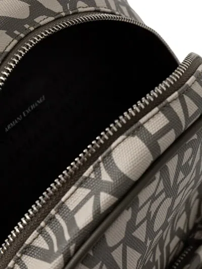 Armani Exchange Logo-print Backpack In Green