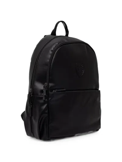 Blauer Logo-patch Zip-around Backpack In Black