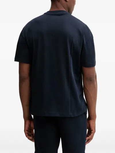 Ea7 Logo-print T-shirt In Blue