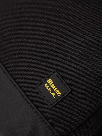 Blauer Logo-print Zip-fastening Backpack In Black