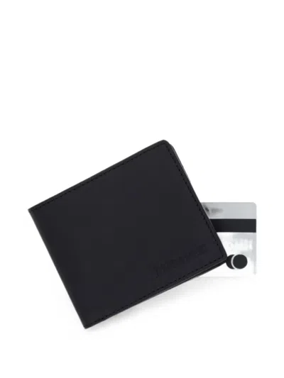 Blauer Leather Bi-fold Wallet In Black