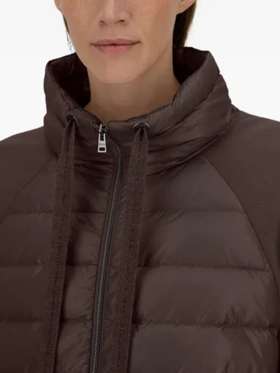 Herno Resort Quilted Drawstring-collar Jacket In Brown