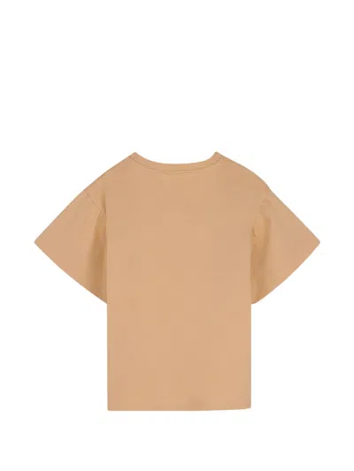 Michael Kors Logo-print T-shirt In Brown