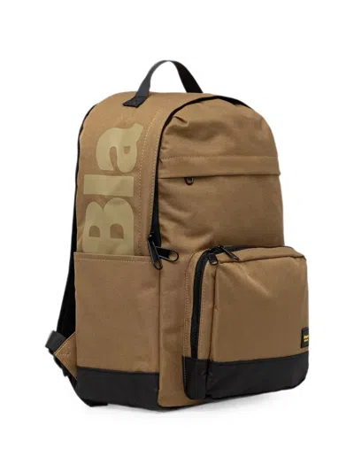 Blauer Logo-print Backpack In Brown