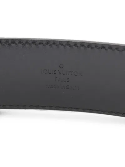 Pre-owned Louis Vuitton 2017 Damier Graphite Initial Belt In Gray