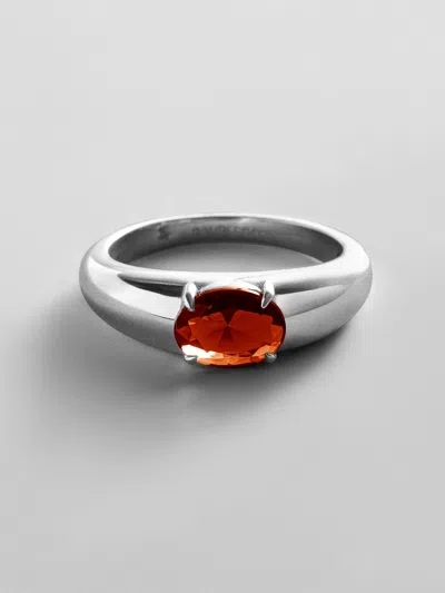 Baublebar Cigar Band Custom Birthstone Ring In Silver