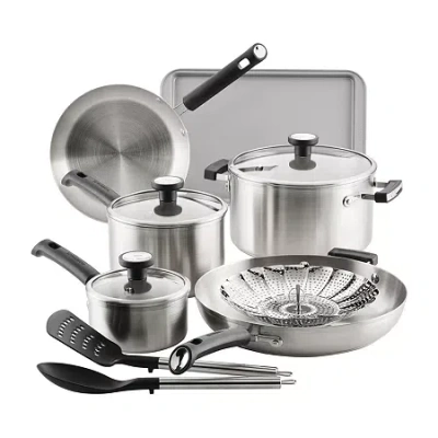 Farberware Truecook 12-pc. Stainless Steel Cookware Set In Silver