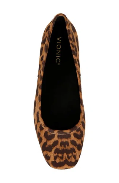 Vionic Orinda Square Toe Flat In Brown
