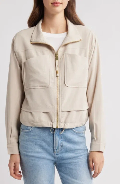 Wit & Wisdom Double Layer Front Zip Jacket In White