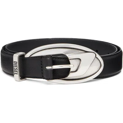 Diesel Oval D Buckle Belt In Black
