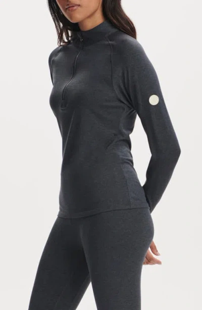 Varley Always Warm Half Zip Base Layer Top In Black