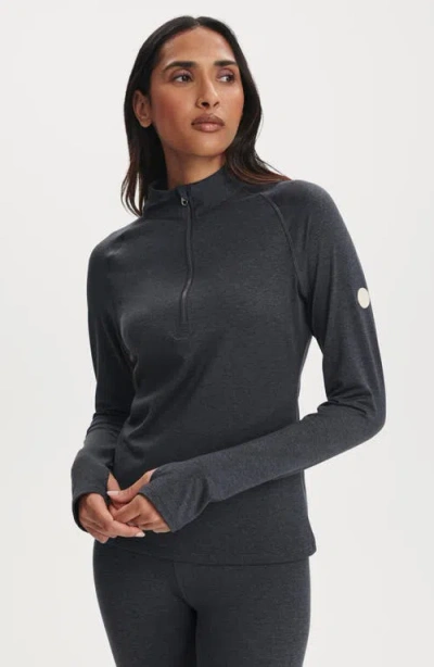 Varley Always Warm Half Zip Base Layer Top In Black