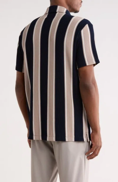 Truth Textured Stripe Camp Shirt In Pattern