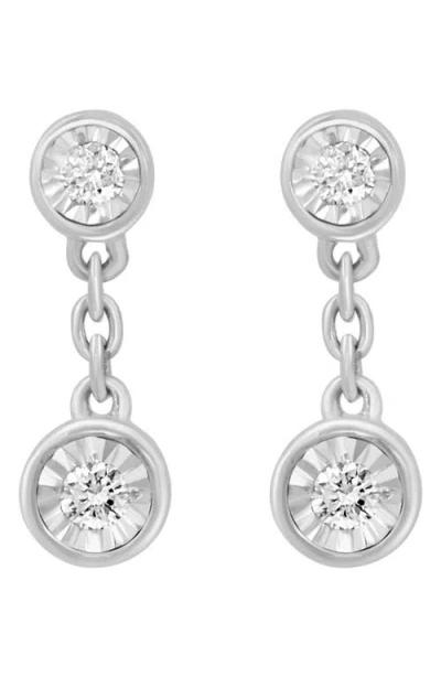 Effy Lab-grown Diamond Drop Earrings In Silver