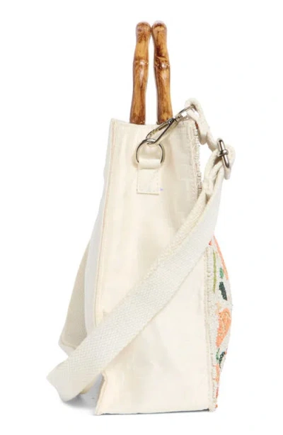 Collection Xiix Beaded Bamboo Handle Tote In Multi
