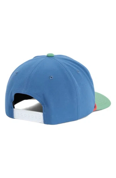 Swannies Patch Snapback Cap In Blue