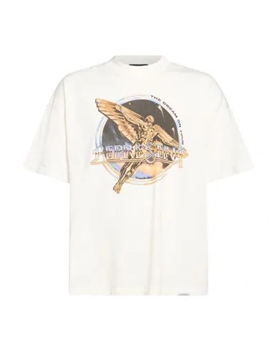 Represent White Crew Neck T-shirt With Graphic Print On Front And Back In Cotton Man In White