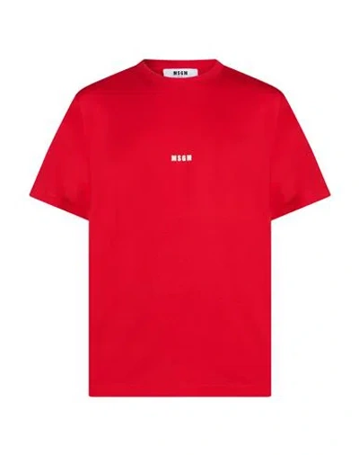 Msgm Man T-shirt Red Size Xxl Cotton In Red