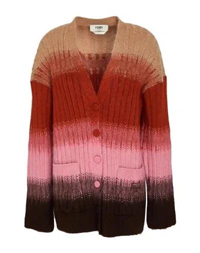 Fendi Gradient Mohair And Wool Oversized Cardigan Clothing In Multi