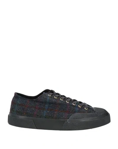 Superga Wool Patchwork Sneakers In Blue