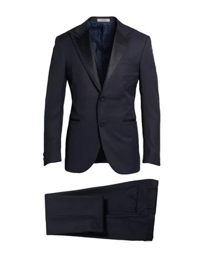 Corneliani Man Suit Midnight Blue Size 44 Virgin Wool In Blue
