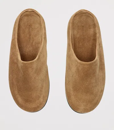 Dear Frances Suede Vico Clogs In Brown