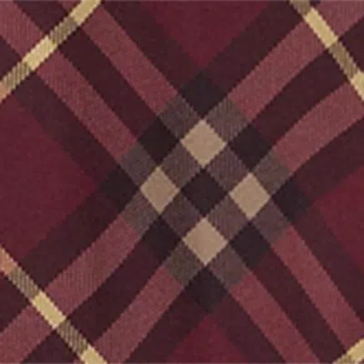 Burberry Check Panel Wool Silk Cardigan In Red