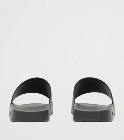 Burberry Check Slides In Gray