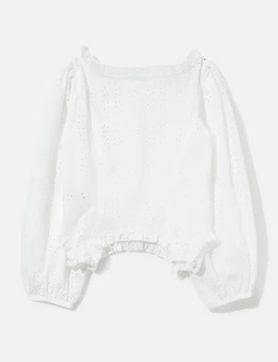 Sandy Liang Palisade Top In White