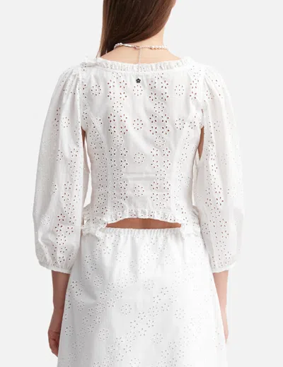 Sandy Liang Palisade Top In White