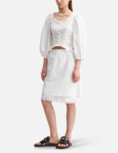 Sandy Liang Palisade Top In White