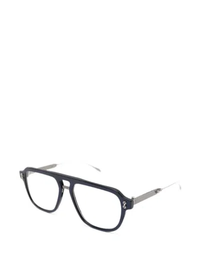 Akoni Argo Pilot-frame Glasses In Silver