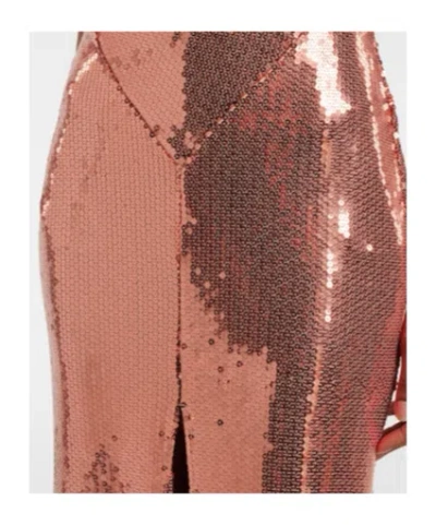 Alex Perry Open-back Sequined Gown In Brown
