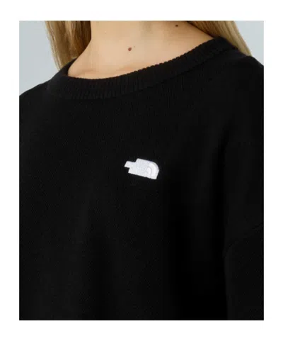 The North Face Evolution Embroidered Oversized Crew In Black