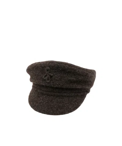 Ruslan Baginskiy Logo-embroidered Baker Boy Hat In Brown
