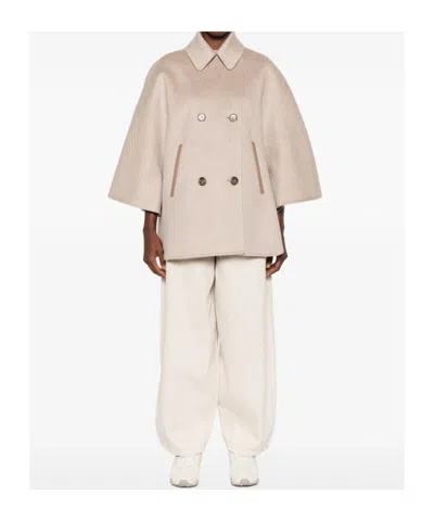 Max Mara Double-breasted Coat In Neutral