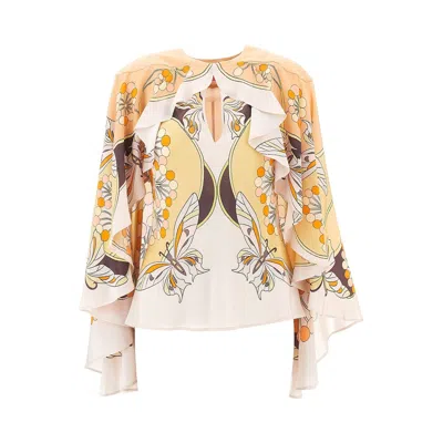 La Doublej Magic Ruffled Top In Multi