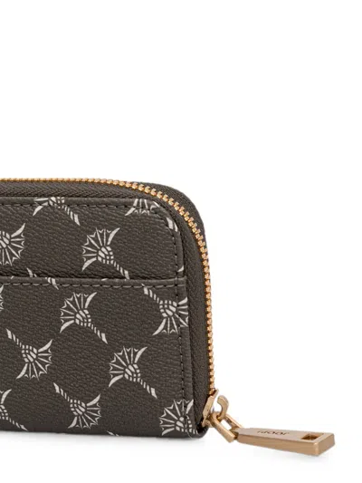 Joop Patterned Zip Wallet In Brown