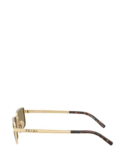 Prada Rectangle-frame Sunglasses In Gold