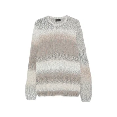 Dondup Gradient-effect Chunky-knit Sweater In Multi
