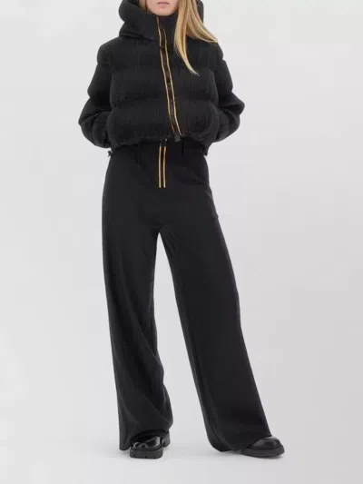 K-way Brien High Collar Padded Regular Coat In Black