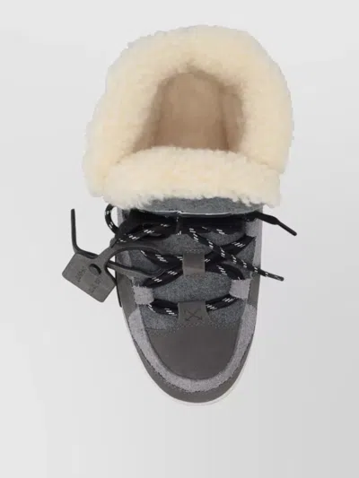 Off-white Winter Sneaker Boot Ankle Height Rubber In Gray