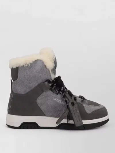 Off-white Winter Sneaker Boot Ankle Height Rubber In Gray