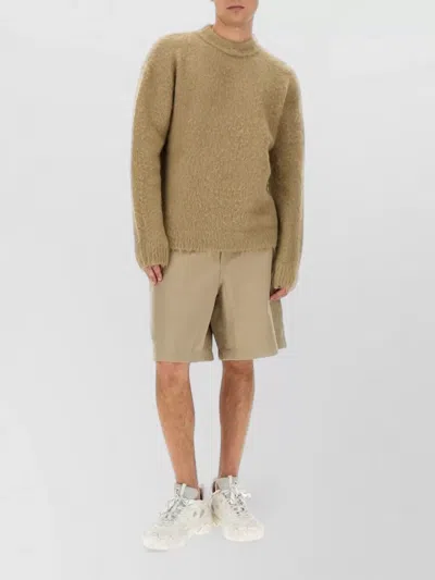 Acne Studios Solid Color Crew-neck Sweater In Green