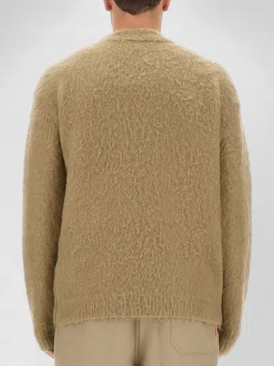 Acne Studios Solid Color Crew-neck Sweater In Green