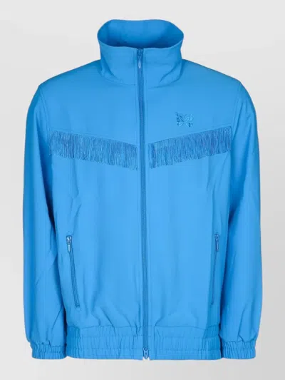 Needles Blue Logo-embroidered Sweatshirt In Blue